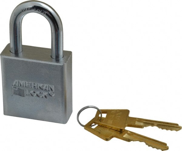 Padlock: Steel, Keyed Different, 1-3/4