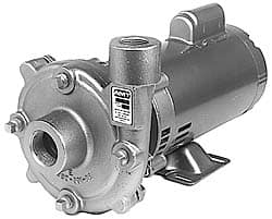 AC Straight Pump: 115/230V, 1/2 hp, 1 Phase, Cast Iron Housing, Stainless Steel Impeller MPN:4893-999-95