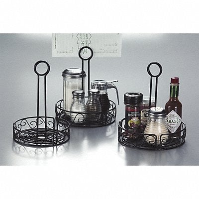 Condiment Rack Black 6 1/4 x 9 In. MPN:WBCC6