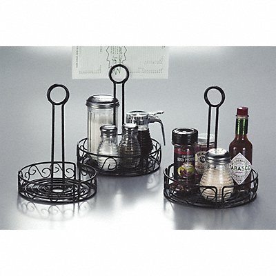 Condiment Rack Black 7 1/2 x 9 In. MPN:WBCC7