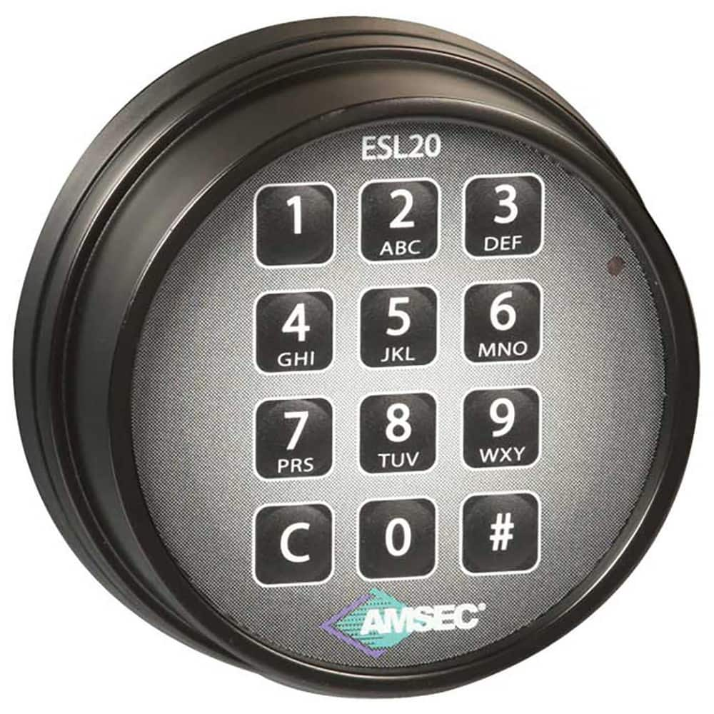 Keypad Safe Locks, Lock Type: Combination , Material: Steel , Color: Black , Back Lit: Yes , Audible Feedback: Yes  MPN:ESL20-XL