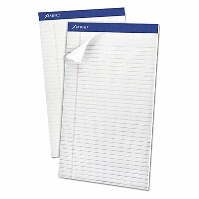 Perforated Legal Pad 8 X5 White PK12 MPN:20-330