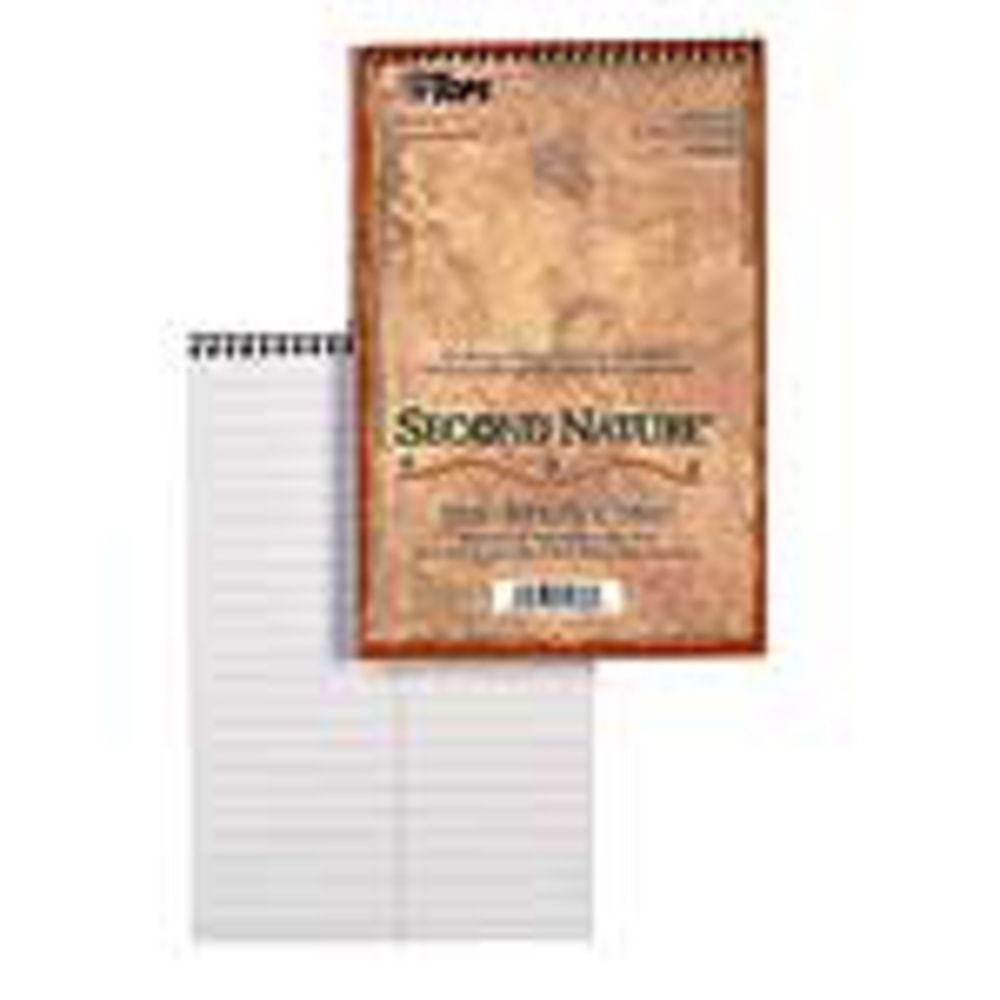 TOPS Second Nature Steno Books, 6in x 9in, Gregg Ruled, 80 Sheets, White (Min Order Qty 6) MPN:74688EA