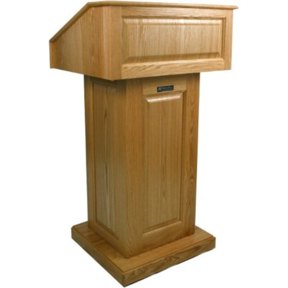 AmpliVox SN3020 - Victoria Lectern - 47in Height x 27in Width x 22in Depth - Cherry, Clear Lacquer - Solid Wood, Solid Hardwood, Veneer MPN:SN3020-CH