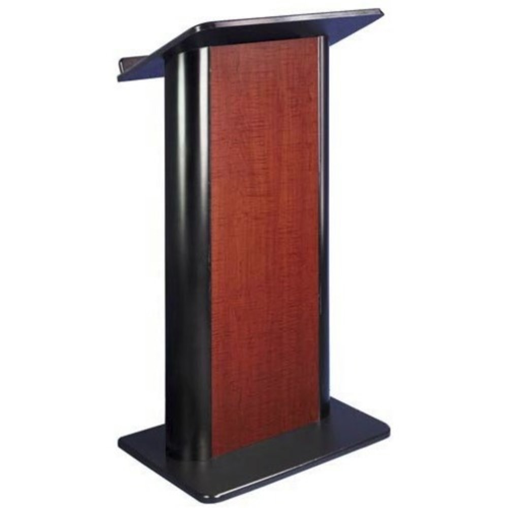 AmpliVox Curved Sippling Seattle Java - Lectern - aluminum, MDF - black, cherry red MPN:SN3100