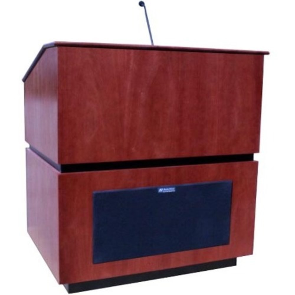 AmpliVox SW3030 - Wireless Coventry Lectern - Rectangle Top - 42in Table Top Width x 30in Table Top Depth - 46in Height - Cherry - Hardwood Veneer MPN:SW3030-CH