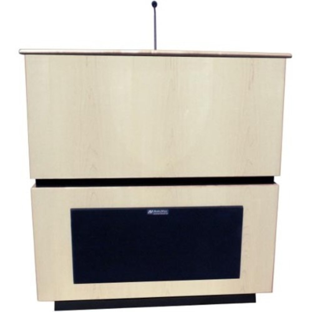 AmpliVox SW3030 - Wireless Coventry Lectern - Rectangle Top - 42in Table Top Width x 30in Table Top Depth - 46in Height - Maple - Hardwood Veneer MPN:SW3030-MP