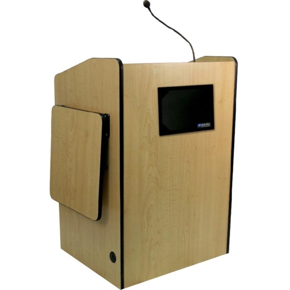 AmpliVox SW3235 -Wireless Multimedia Presentation Podium - 45in Height x 30in Width x 25in Depth - Mahogany MPN:SW3235-MH