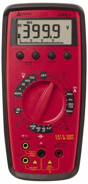 CAT II & CAT III, Auto Ranging Average Responding Digital & Manual Ranging Multimeter: 750 VAC, 1,000 VDC MPN:33XR-A