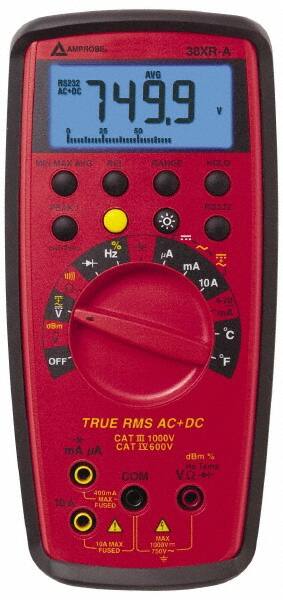 CAT III & CAT IV, Auto Ranging Digital Manual Ranging & True RMS Multimeter: 750 VAC, 1,000 VDC MPN:38XR-A