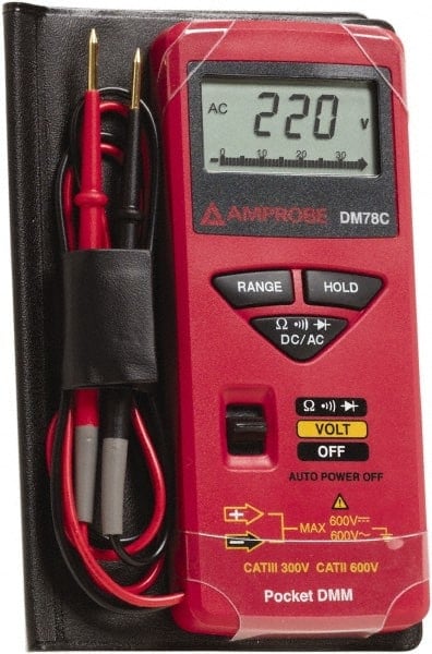 CAT 0 & CAT II, Average Responding & Digital Multimeter: 600 VAC/VDC MPN:DM78C