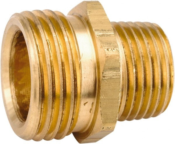 Male Garden Hose x MIP with SWT Tap: Male Hose to Male Pipe, Brass MPN:707478-120808