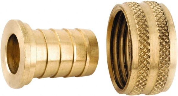 Barb x Female Garden Hose Swivel: Female Hose to Barb, 3/4