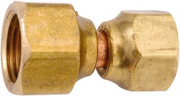 Lead Free Brass Flared Tube Swivel Connector Reducing: 3/8 x 1/4