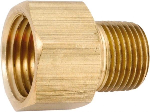 Industrial Pipe Adapter: 1/8-27 Female Thread, 1/8-27 Male Thread, MNPT x FNPT MPN:756120-0202