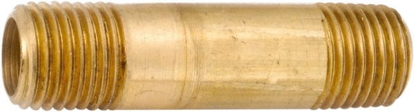 Brass Pipe Nipple: Threaded on Both Ends, 1-1/2