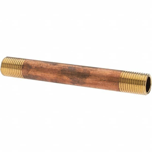 Brass Pipe Nipple: Threaded on Both Ends, 4