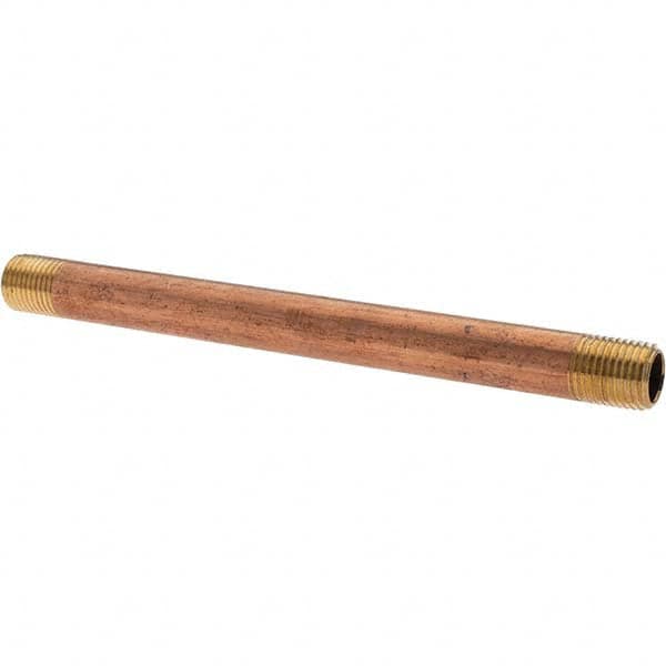 Brass Pipe Nipple: Threaded on Both Ends, 6