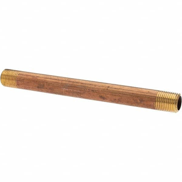 Brass Pipe Nipple: Threaded on Both Ends, 4