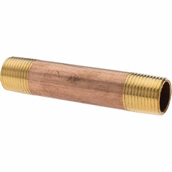 Brass Pipe Nipple: Threaded on Both Ends, 4