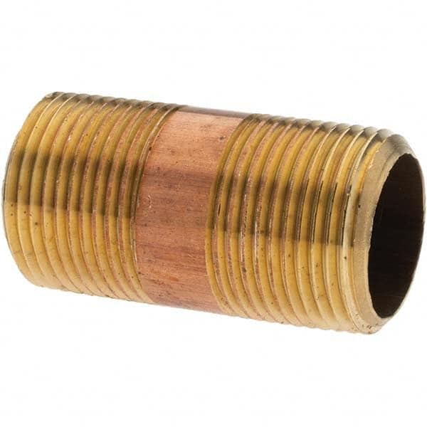 Brass Pipe Nipple: Threaded on Both Ends, 2