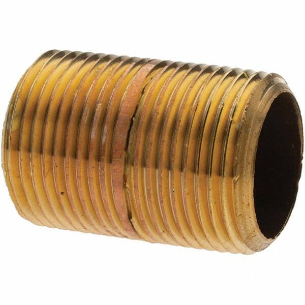 Brass Pipe Nipple: Threaded on Both Ends, 1-1/2