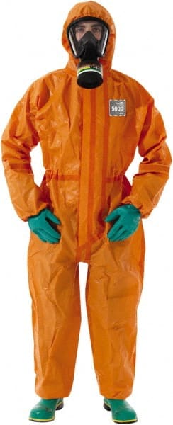 Disposable Coveralls: Chemical, Size 2X-Large, 3.2400 oz, Film Laminate, Storm Flap w/Double Zipper Closure MPN:OR50-T92-111-06