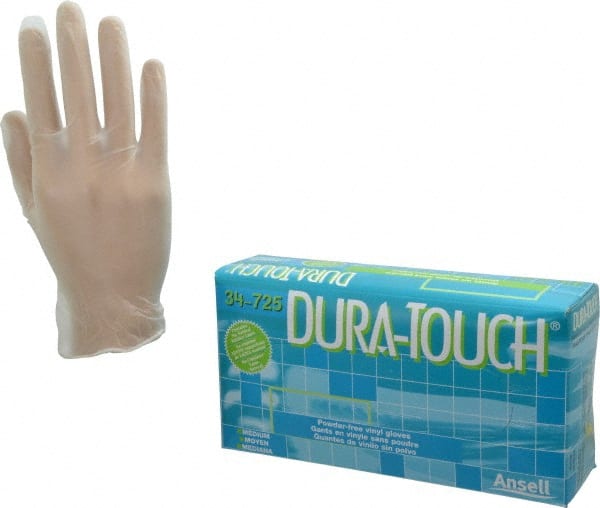 Series Duratouch Disposable Gloves: Size Medium, 2.8 mil, Vinyl-Coated PVC, Industrial Grade, Unpowdered MPN:525432