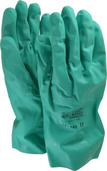 Series 37-145 Chemical Resistant Gloves:  Size 2X-Large,  11.00 Thick,  Nitrile,  Nitrile,  Unsupported, MPN:117077