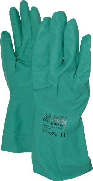 Series 37-676 Chemical Resistant Gloves:  Size 2X-Large,  15.00 Thick,  Nitrile,  Nitrile,  Supported, MPN:117725