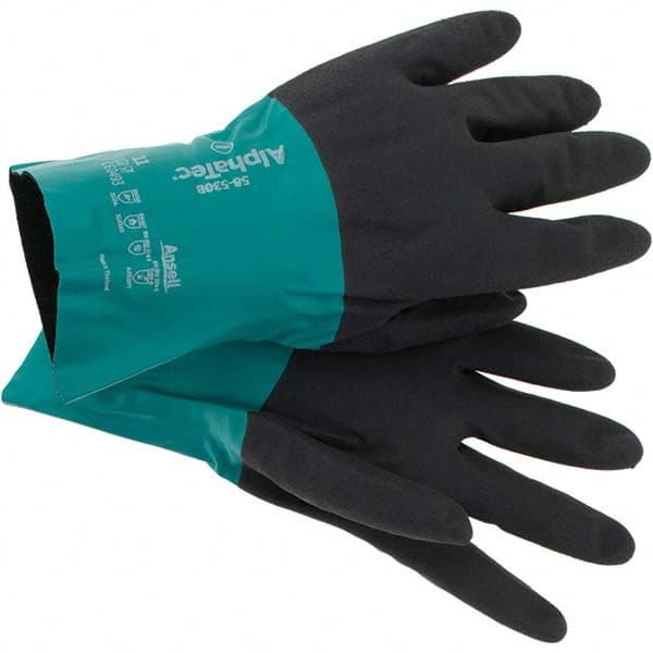 Series 58-530 Chemical Resistant Gloves:  13.00 Thick,  Nitrile,  Supported, MPN:58530B110