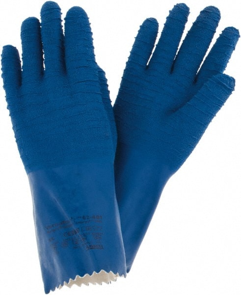 Chemical Resistant Gloves: 53.00 Thick, Latex, Rubber, Supported, General Purpose Chemical-Resistant, No MPN:62-401-9