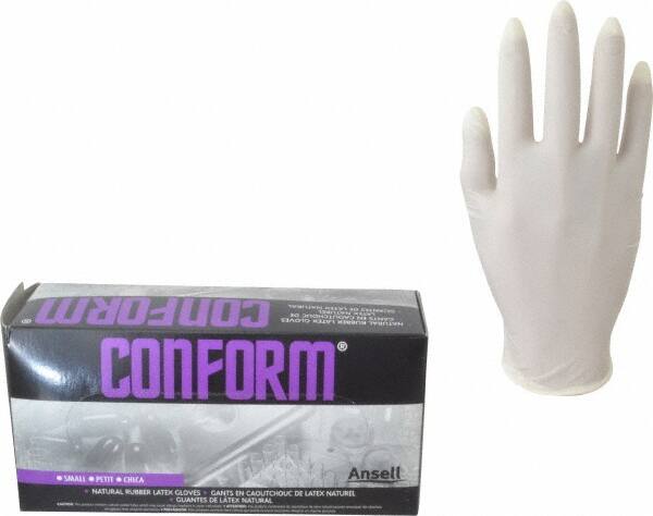 Series TouchNTuff Disposable Gloves: Size Small, 3.5 mil, Uncoated-Coated Latex, Industrial Grade, Powder Free MPN:69-210-S