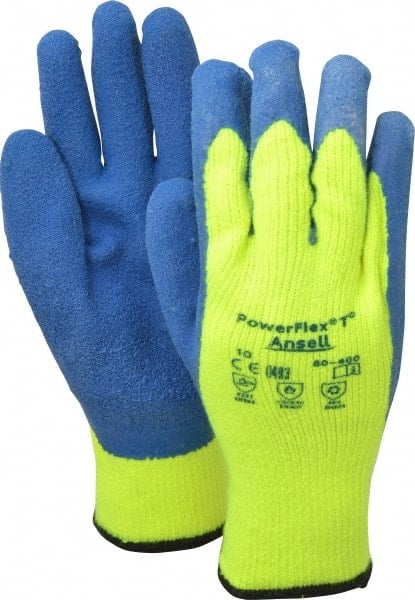 Series 80-400 General Purpose Work Gloves: X-Large, Rubber-Coated Thermal Terry MPN:206421