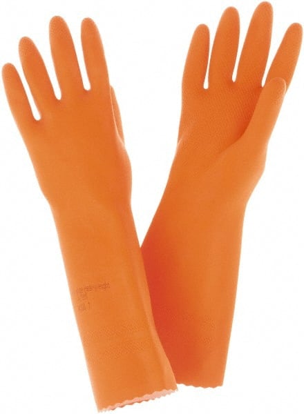 Series 87-208 Chemical Resistant Gloves:  29.00 Thick,  Latex,  Latex,  Supported, MPN:87-208-7