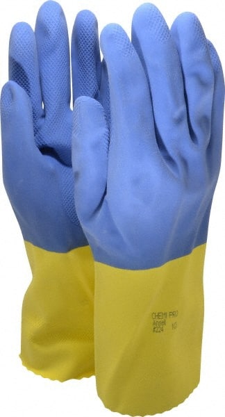 Series 87-224 Chemical Resistant Gloves:  Size X-Large,  28.00 Thick,  Latex,  Neoprene,  Supported, MPN:87-224-10