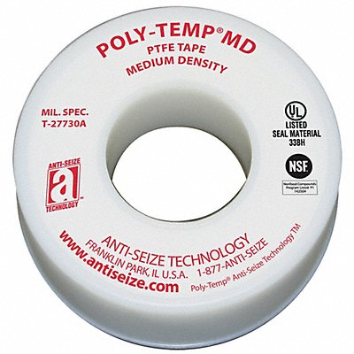 Thread Sealant Tape 1/2 W White MPN:16030A