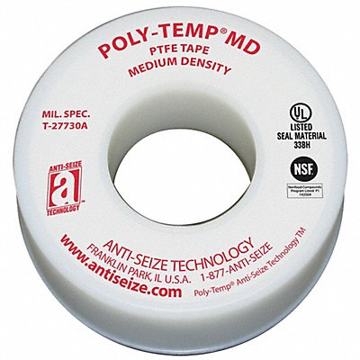 Thread Sealant Tape 1/2 W White MPN:16035