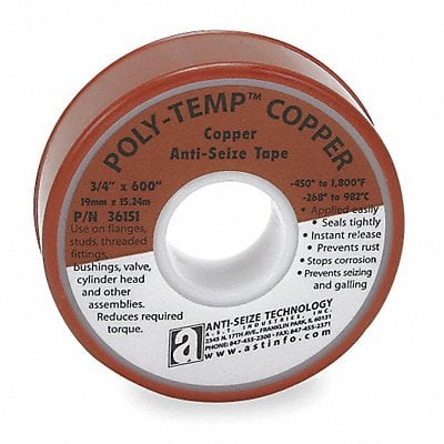 Anti-Seize Tape 3/4 W Copper MPN:36151