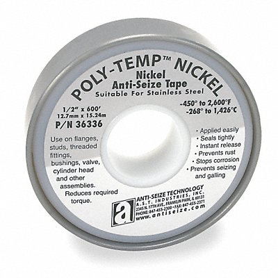 Anti-Seize Tape 1/2 W Gray MPN:36336