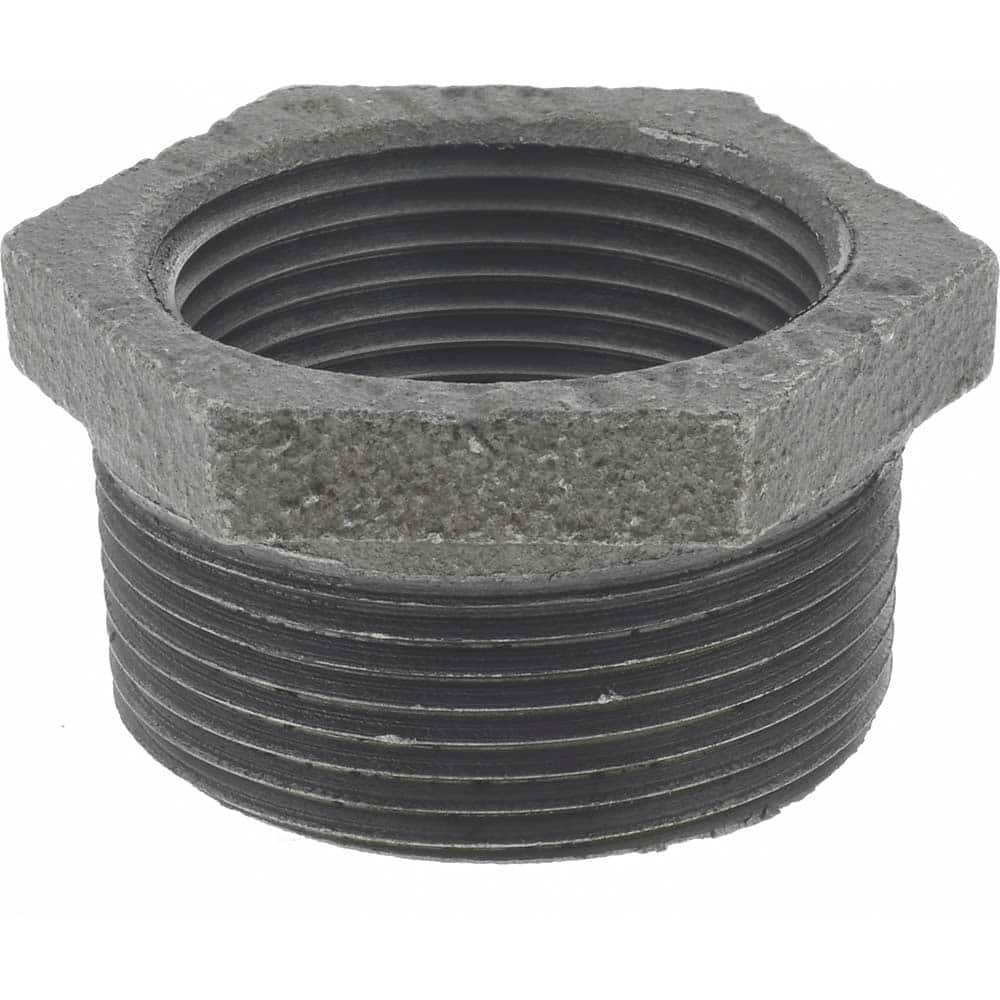 Black Hex Bushing: 1-1/2 x 1-1/4