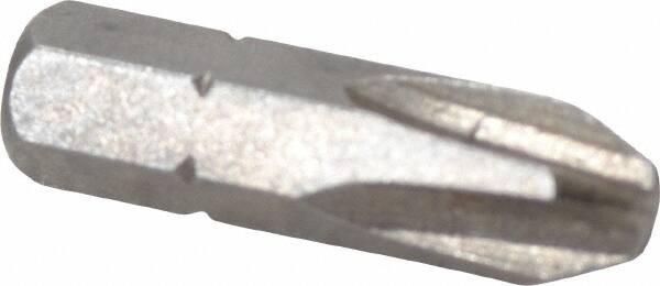 Phillips Screwdriver Insert Bit: #3 Point, 1/4