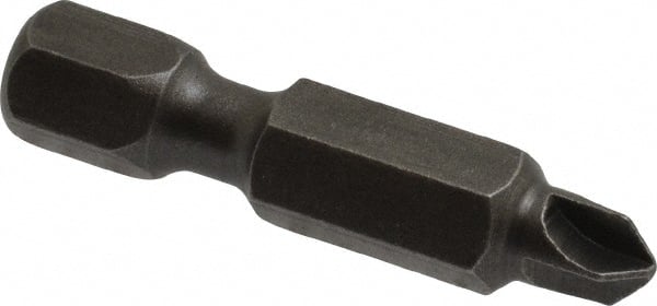 Power Screwdriver Bit: #1 Phillips, #1 Torq-Set Speciality Point Size, 1/4