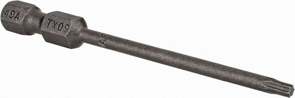 Power Screwdriver Bit: T9 Torx, 1/4