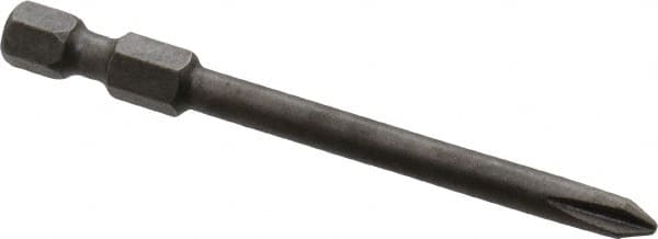 Power Screwdriver Bit: #1 Phillips, #1 Speciality Point Size, 1/4