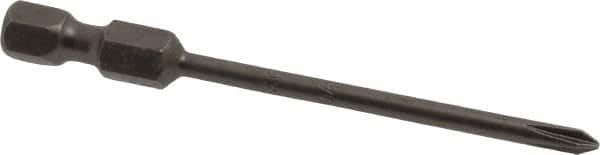 Power Screwdriver Bit: #0 Phillips, #0 Speciality Point Size, 1/4