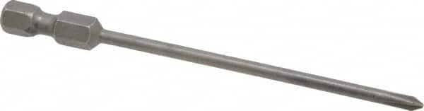 Power Screwdriver Bit: #0 Phillips, #0 Speciality Point Size, 1/4