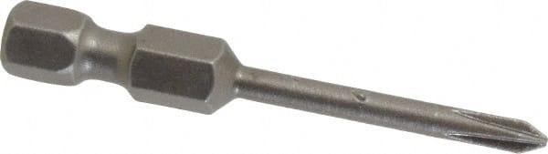 Power Screwdriver Bit: #0 Phillips, #0 Speciality Point Size, 1/4