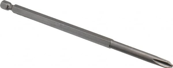 Power Screwdriver Bit: #2 Phillips, #2 Speciality Point Size, 1/4