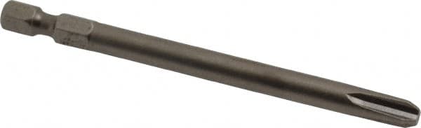 Power Screwdriver Bit: #3 Phillips, #3 Speciality Point Size, 1/4